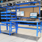 tech lab workbench server rack combo