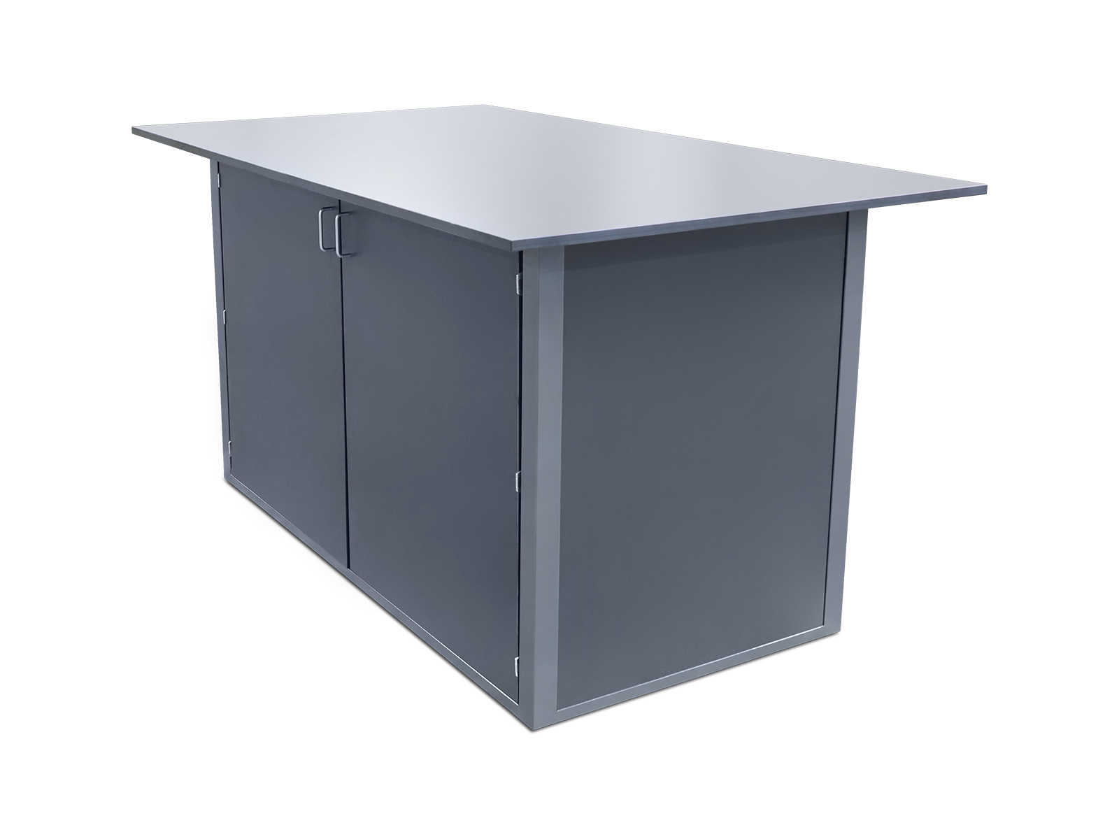 gray phenolic island storage