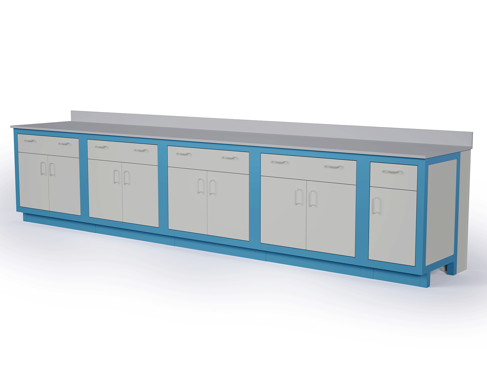 rgx modular casework with grey worksurface