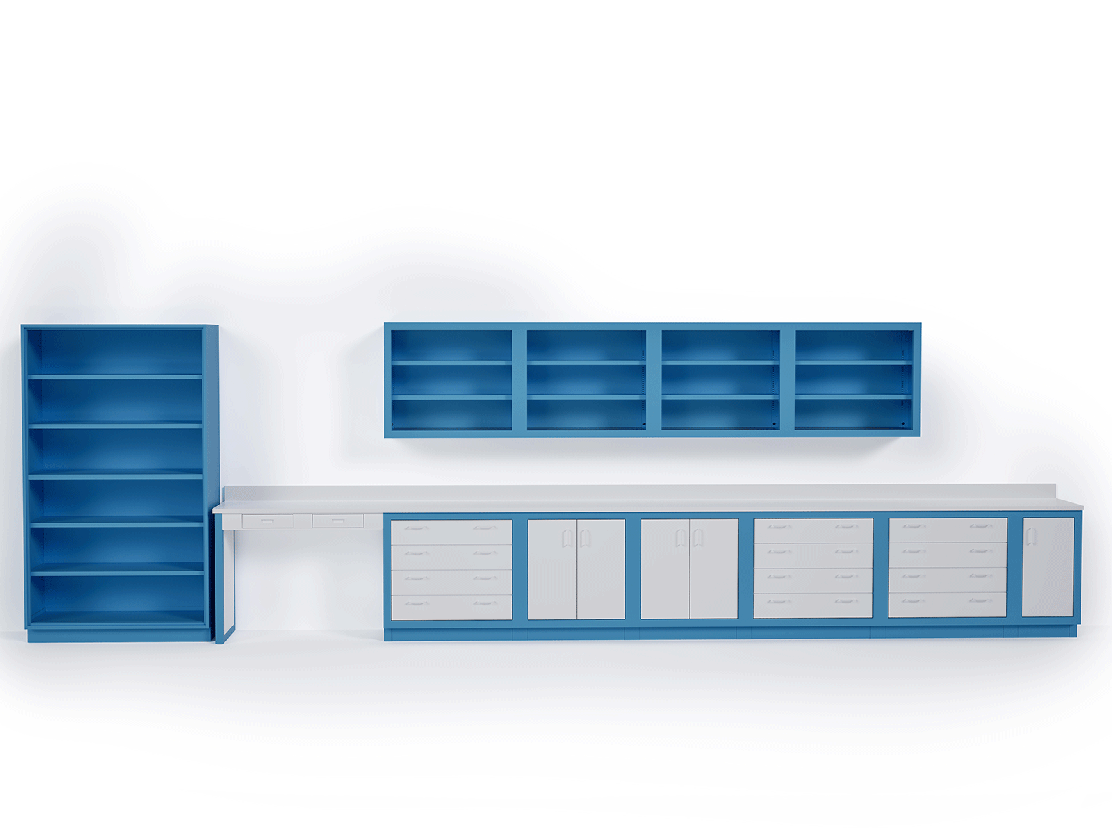 steel rgx modular casework and shelving unit