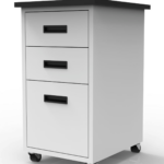 storage cart on casters with drawers